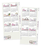 2025 YEAR AT A GLANCE - HOBO / MINI MALLOW WEEKS - PLANNER STICKERS - (2 PGS) H011 - Marshmallow Studio
