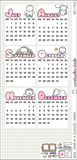 2025 YEAR AT A GLANCE - HOBO / MINI MALLOW WEEKS - PLANNER STICKERS - (2 PGS) H011 - Marshmallow Studio