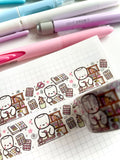 COCOA STICKER TIME - 20mm SILVER FOILED WASHI TAPE - Marshmallow Studio