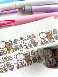 COCOA STICKER TIME - 20mm SILVER FOILED WASHI TAPE - Marshmallow Studio