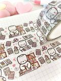 COCOA STICKER TIME - 20mm SILVER FOILED WASHI TAPE - Marshmallow Studio