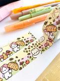 AUTUMN WITH COCOA (ONE PER PERSON) - 20mm FOILED WASHI TAPE - Marshmallow Studio