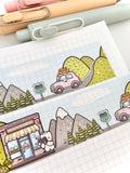 ROAD TRIP - 30mm (RESTOCK) (ONE PER PERSON) - WIDE FOILED WASHI TAPE - Marshmallow Studio
