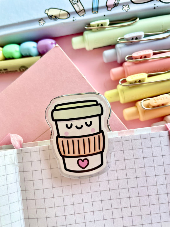 COFFEE CUP - ACRYLIC PAGE CLIP - Marshmallow Studio