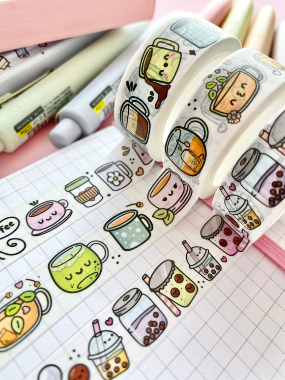 WASHI TAPE BUNDLE (3 TAPES) - CUPPA COLLECTION - Marshmallow Studio