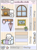 MALLOW PLANNER / HOBO COUSIN - WEEKLY KIT - WINTER 2025 - PLANNER STICKERS - (2 PG) S1076 - Marshmallow Studio