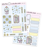 MALLOW PLANNER / HOBO COUSIN - WEEKLY KIT - STATIONERY SURPRISES - PLANNER STICKERS - (2 PG). S393 - Marshmallow Studio