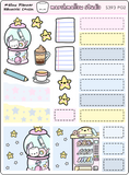 MALLOW PLANNER / HOBO COUSIN - WEEKLY KIT - STATIONERY SURPRISES - PLANNER STICKERS - (2 PG). S393 - Marshmallow Studio