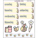 "BEE-GIN" - STICKER KIT - PLANNER STICKERS - S394 (PGS 1-5) - Marshmallow Studio