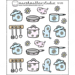 COOKING COLLECTION - PLANNER STICKERS - S120 - Marshmallow Studio