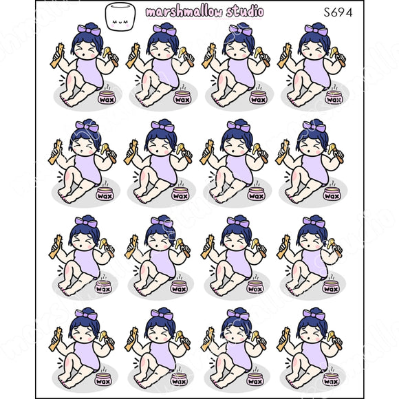 DEBBIE DOWNER - OUCHY WAXING! - PLANNER STICKERS - S694 - Marshmallow Studio