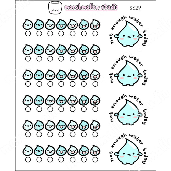 DRINK THAT WATER! - PLANNER STICKERS - S629 - Marshmallow Studio