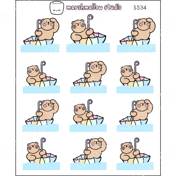 FRECKLE BEAR - SAIL AWAY - PLANNER STICKERS - S534 - Marshmallow Studio