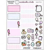 HOBONICHI COUSIN / MALLOW PLANNER - AUGUST MONTHLY KIT - PLANNER STICKERS - S662 (2 pgs) - Marshmallow Studio