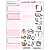 HOBONICHI COUSIN / MALLOW PLANNER - FEBRUARY MONTHLY KIT - PLANNER STICKERS - S937 pg 1 and 2 - Marshmallow Studio