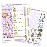 HOBONICHI COUSIN / MALLOW PLANNER - OCTOBER MONTHLY KIT - PLANNER STICKERS - S594 pg 1 and 2 - Marshmallow Studio