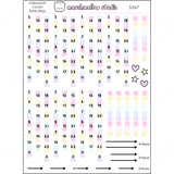HOBONICHI COUSIN  - TIME-STRIPS (RAINBOW) - PLANNER STICKERS - S567 - Marshmallow Studio
