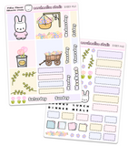 MALLOW PLANNER / HOBO COUSIN - WEEKLY KIT - COCOA BUNNY - PLANNER STICKERS - (2 PG) S1001 - Marshmallow Studio
