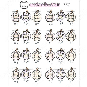 "SKEEP" - WOOLY AND WET - PLANNER STICKERS - S109 - Marshmallow Studio