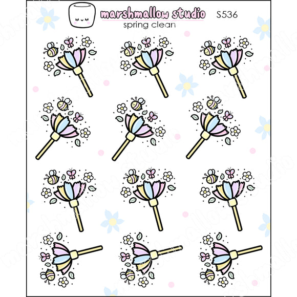 SPRING CLEAN! - PLANNER STICKERS - S536 - Marshmallow Studio