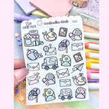 THE MAIL ONE - SUPER SAMPLER - PLANNER STICKERS - S225 - Marshmallow Studio