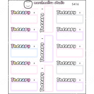 THERAPY - PLANNER STICKERS - S416 - Marshmallow Studio