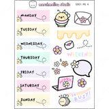 VERTICAL KIT - MAIL BEE - PLANNER STICKERS - S901 PG1-4 - Marshmallow Studio