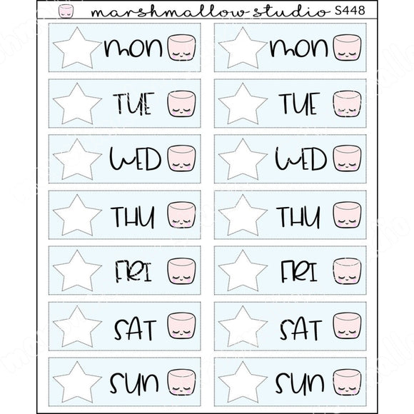EC DATE COVERS - DREAMY MARSHMALLOWS - PLANNER STICKERS - S448 - Marshmallow Studio