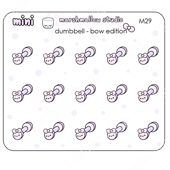 MINI DUMBBELL - MINI PLANNER STICKERS - M29 - Marshmallow Studio