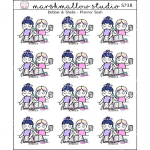 PLANNER SESH - DEBBIE & SHEILA - PLANNER STICKERS - S738 - Marshmallow Studio