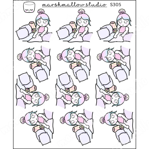 SHEILA SUGAR - CHANGE SHEETS - PLANNER STICKERS - S305 - Marshmallow Studio