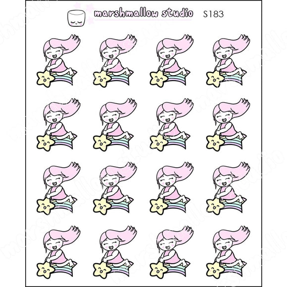 SHEILA SUGAR - SHOOT FOR THE STARS - PLANNER STICKERS - S183 - Marshmallow Studio