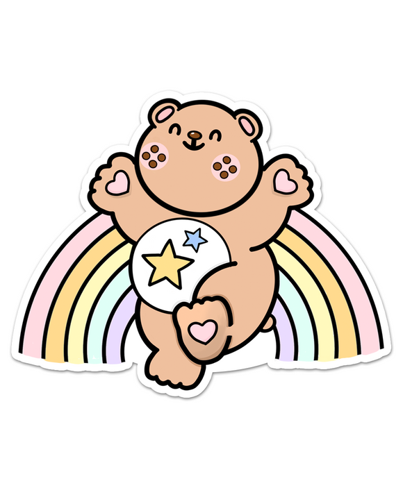 DIGITAL DOWNLOAD - FRECKLE BEAR - RAINBOW - Marshmallow Studio