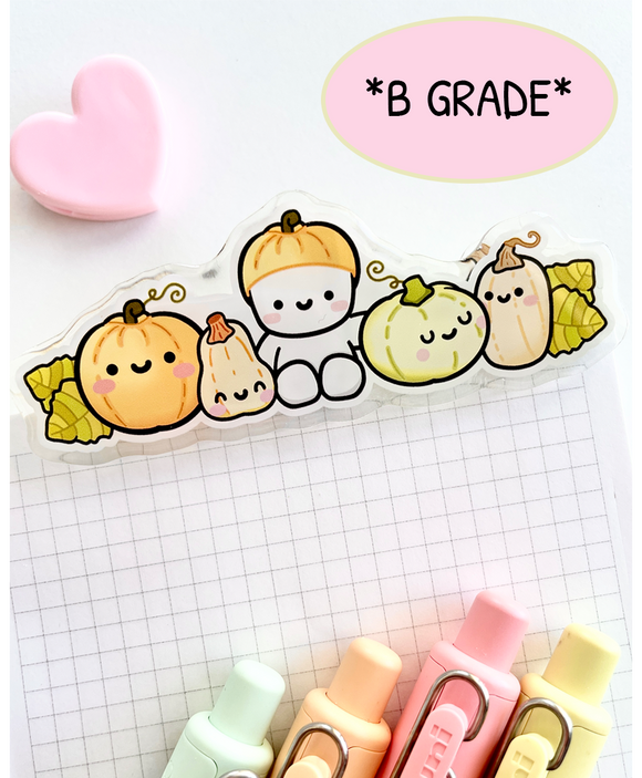 *B GRADE* ACRYLIC PAGE CLIP - COCOA PUMPKIN PATCH