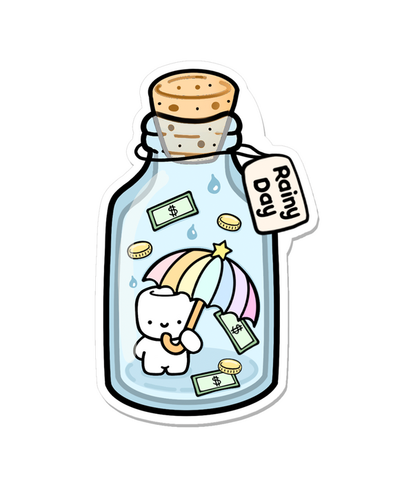 STICKER FLAKE - RAINY DAY JAR - F341 - Marshmallow Studio