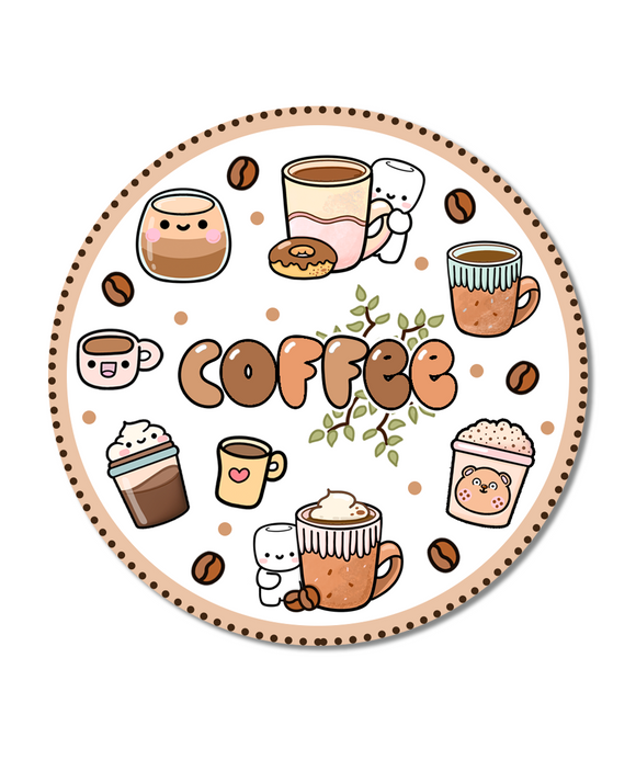 STICKER FLAKE - COFFEE COASTER - F350 - Marshmallow Studio