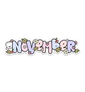 STICKER FLAKE - NOVEMBER (LARGE) - FX11 - Marshmallow Studio