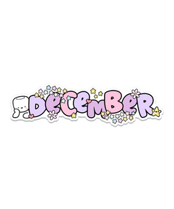 STICKER FLAKE - DECEMBER (LARGE) - FX12 - Marshmallow Studio