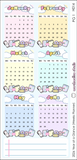 2026 YEAR AT A GLANCE STICKERS - HOBO / MINI MALLOW WEEKS - (2 PGS) H014