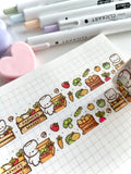 FARMERS MARKET WITH COCOA - 15mm WASHI TAPE - Marshmallow Studio