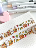 FARMERS MARKET WITH COCOA - 15mm WASHI TAPE - Marshmallow Studio