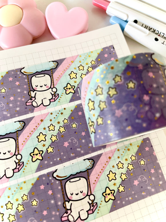 REACH FOR THE STARS - WIDE FOILED WASHI TAPE - Marshmallow Studio