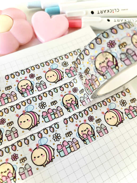 BEESONS GREETINGS V2 - 20mm GOLD FOILED WASHI TAPE - Marshmallow Studio