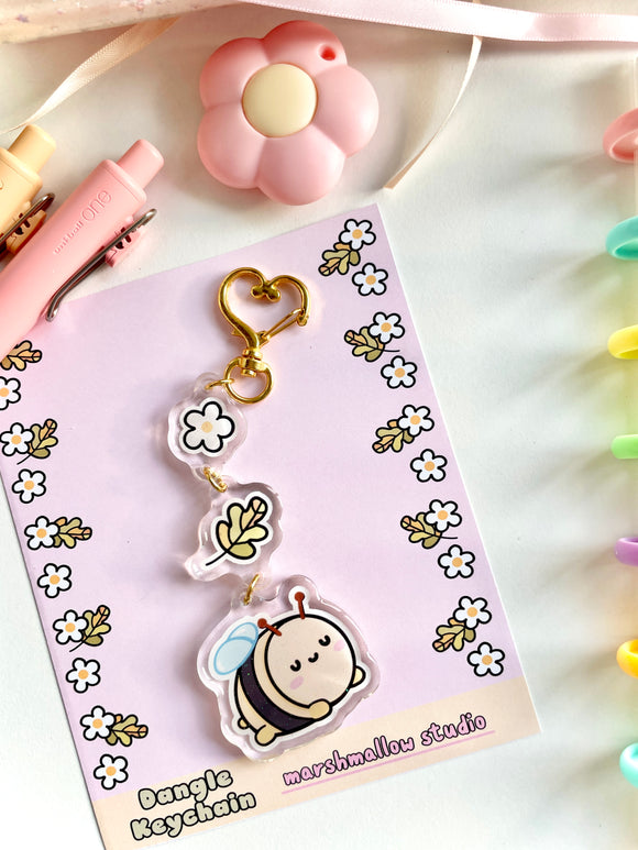 DANGLE KEYCHAIN - BEE DAZZLED - Marshmallow Studio