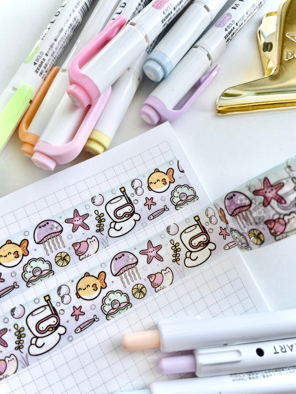 HAPPY HOBBIES - 20mm FOILED WASHI TAPE - Marshmallow Studio