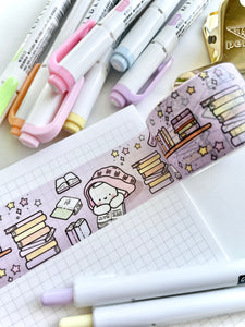 RESTFUL READ - 30mm WIDE WASHI TAPE - Marshmallow Studio