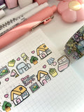 HOME IS WHERE THE HEART IS - 20mm PET CLEAR FOILED WASHI TAPE - Marshmallow Studio