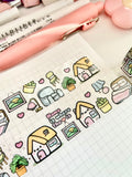 HOME IS WHERE THE HEART IS - 20mm PET CLEAR FOILED WASHI TAPE - Marshmallow Studio