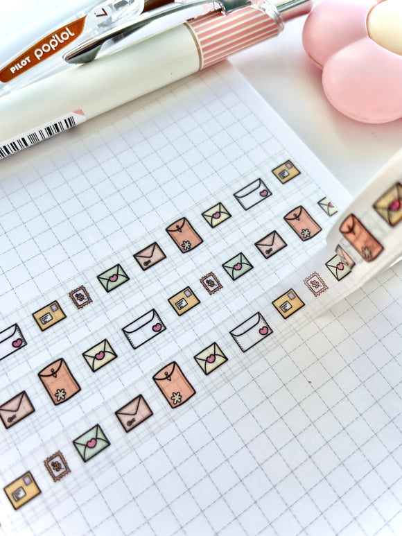 LITTLE BITS OF MAIL - 10mm WASHI TAPE - Marshmallow Studio