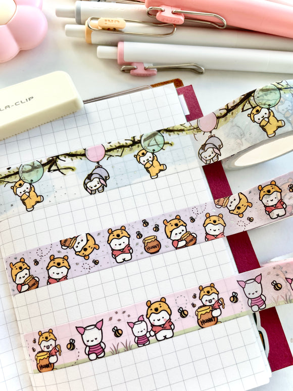 COCOA POOH COLLECTION - WASHI TAPE BUNDLE (3 TAPES) - Marshmallow Studio